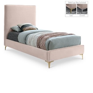 Meridian Furniture,Geri Velvet Bed - 1 of 4
