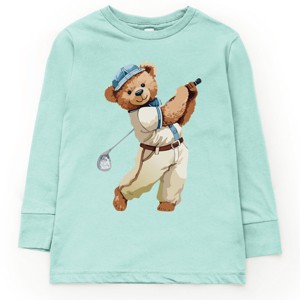 The Juniper Shop Watercolor Golf Bear Youth Long Sleeve Tee - 1 of 4