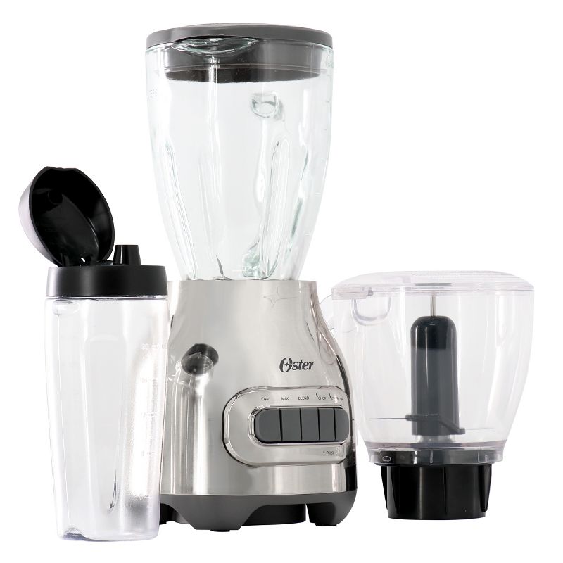 Oster 3-in-1 Kitchen System 700 Watt Blender with Blend-N-Go Cup in Chrome, 1 of 7