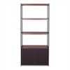 TOAOTBNBO 4 Tier Tall Bookshelves, Industrial Standing Bookcase with Storage Cabinet Modern Display Shelf for Office, Dark Brown - 2 of 4