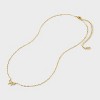 Beloved + Inspired 14K Gold Dipped Textured Bow Pendant Necklace - Gold: Brass, Lobster Claw Clasp, 16" Length - 3 of 4