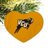 Virginia Commonwealth University Secondary Heart Love Wood Christmas Tree Holiday Ornament - 2 of 3