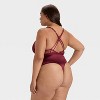 Women's Satin and Mesh Lightly Lined Lingerie Bodysuit - Auden™ - 2 of 3