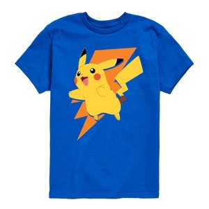 Boys' - Pokémon - Pikachu Thunderbolt Short Sleeve Graphic T-Shirt - 1 of 4