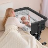Bassinet, Basinet Bedside Sleeper, Easy to Fold Portable Crib Side Bassinet (Dark Gray) - 2 of 4