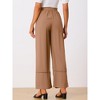 Allegra K Women's Casual Loose High Waist Drawstring Wide Leg Palazzo Pants with Pockets - 4 of 4