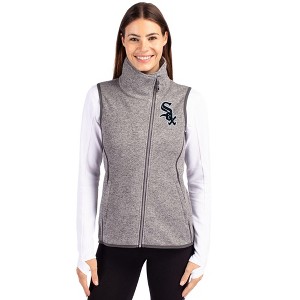 Chicago White Sox Cutter & Buck Mainsail Sweater Knit Womens Asymmetrical Vest - 1 of 1