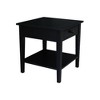 International Concepts Spencer End Table Black: Modern Square Design, Hardwood Frame, 24x24 Size, Spot Clean - image 4 of 4