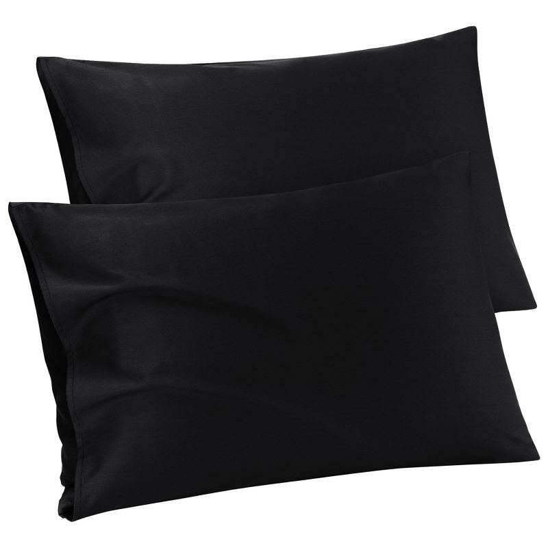 PiccoCasa 100% Cotton Soft Breathable Envelope Closure Pillowcases Set of 2, 1 of 5