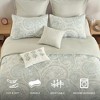 8Pcs BIAB Paisley Print Solid Plum Reverse Comforter Set, Ultra Soft Microfiber Bedding Set with Matching Shams, Pillows and Bedskirt - 4 of 4