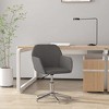 vidaXL Swivel Office Chair with Armrest, Comfortable Foam Filling, Modern Style, Light Gray Polyester Fabric, Rotatable Work/Desk Chair - 2 of 4