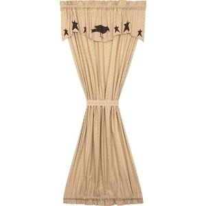 Kettle Grove Door Panel with Attached Applique Crow and Star Valance 72x40  VHC Brands - 1 of 4