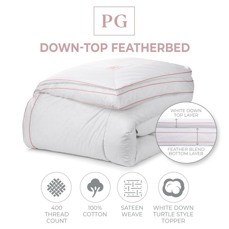 Pillow Gal Down-Top Featherbed Mattress Topper with 100% RDS Down, 2 of 5