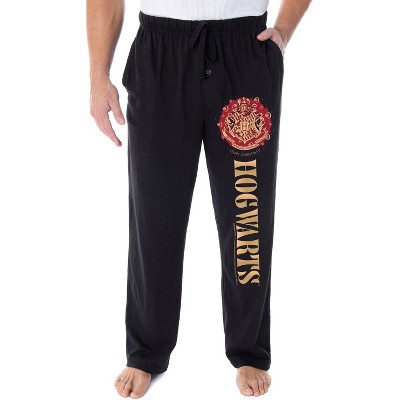 Harry Potter Mens' Christmas At Hogwarts Wreath Crest Pajama Lounge Pants :  Target