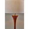 Rebecca Floor Lamp Walnut Rubberwood with Antique Brass Accent - Adesso: Tapered Design, Rotary Switch - 4 of 4