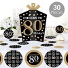 Big Dot of Happiness Adult 80th Birthday - Gold - Birthday Party Decor and Confetti - Terrific Table Centerpiece Kit - Set of 30 - 2 of 4
