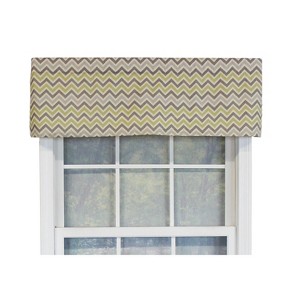 RLF Home See Saw Tailored 100% Cotton with Fully Lined 3" Rod Pocket Valnance for Windows 50" x 14" - 1 of 4