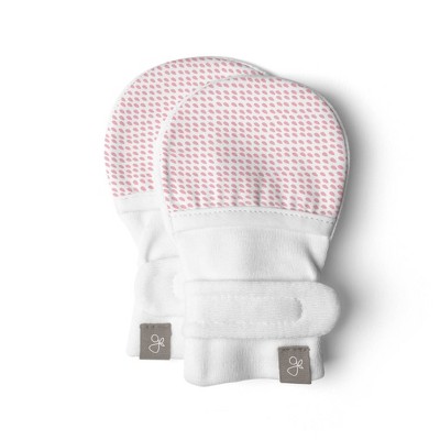 Goumi Baby Girls' Organic Cotton Drops Mittens – Pink 0-3M
