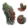 Unique Bargains Aquarium Decorations Arch Bridge Decoration Resin Fish Accessories Gray Green Red 6.89" Length 1 Pcs - 3 of 4