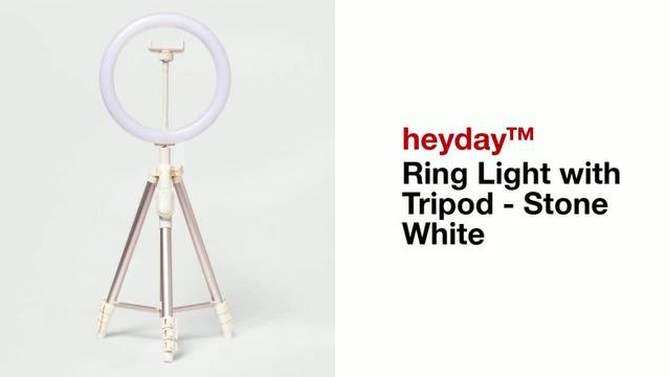 Ring Light with Tripod - heyday&#8482; Stone White, 2 of 12, play video