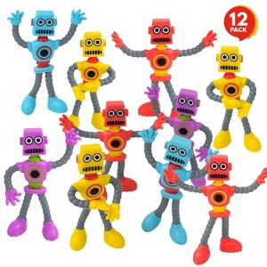 ArtCreativity Bulk Flexible Sensory Bending Robot Figure Toys (Set of 12) - 1 of 4