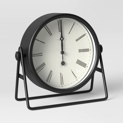 Table Clock Matte Black - Threshold™ : Target