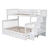 YOOCOZZ Twin-Over-Full Wood Bunk Bed with Twin Size Trundle,Storage and Guard Rail for Bedroom, Dorm - 2 of 4