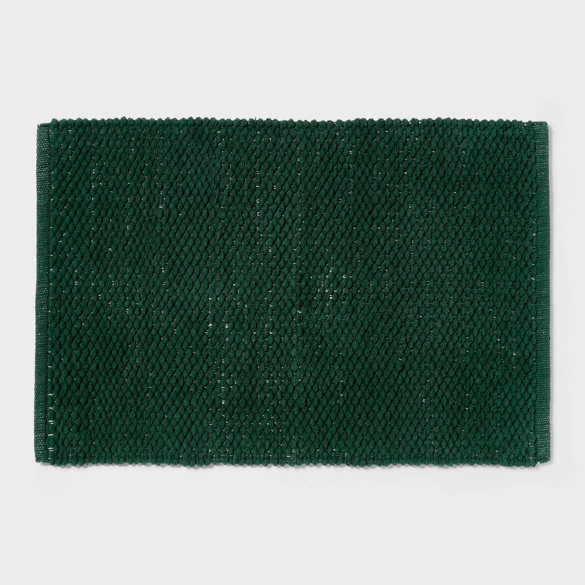 20"x30" Handloom Cotton Bath Rug Dark Green - Threshold™