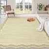 Scalloped Washable Area Rugs for Living Room,Modern Stain Resistant Solid Rug for Bedroom - 2 of 4