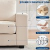 coucheta 90" Modern Chenille Cloud Couch, 2-Seater Sofa with USB/Type-c Ports, Removable Cover, Wide Armrests, for Apartments, Living Rooms - 3 of 4