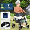 JUJABU Lightweight Foldable Rollator Walker for Seniors with Seat and Brakes, 8" All-Terrain Wheels and Adjustable Height - 2 of 4