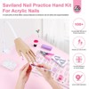 SAVILAND Unbreakable Silicone Nail Training Kit - Flex & Hold Mannequin Hand with 100+ Practice Tips for Home Salon. - 2 of 4