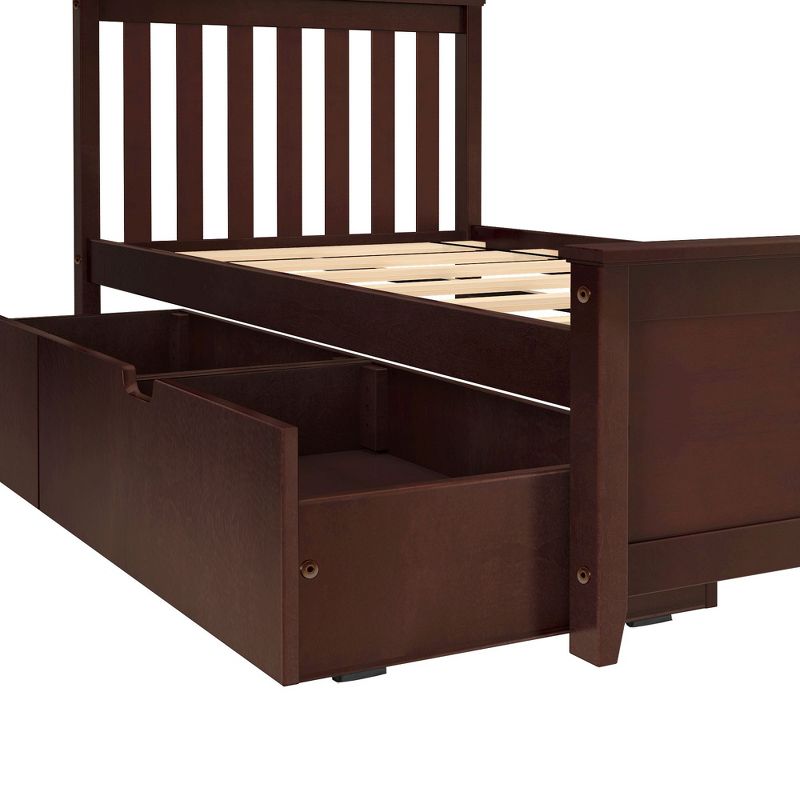 Max & Lily Twin-Size Platform Bed with Underbed Storage Drawers, 6 of 9
