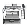 Bellemave Bunk Bed with Slide,Full Over Full Low Bunk Bed with Fence and Ladder for Toddler Kids Teens Espresso - 4 of 4