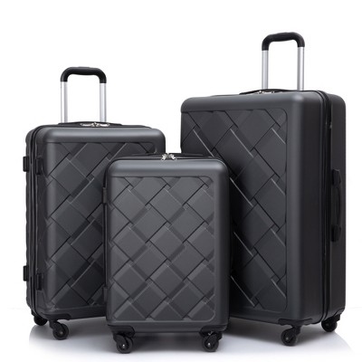 Vynxaria 8-Piece Green Hardshell Luggage Set: 20/24/28 Suitcases + Handbag + 4 Storage Bags with Spinner Wheels