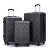 ModernLuxe 8-Piece Hardshell Travel Luggage Set, 20"/24"/28" ABS Suitcases with Spinner Wheels, Portable Handbag, 4 Storage Bags - 2 of 4