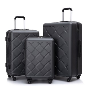 Vynxaria 8-Piece Green Hardshell Luggage Set: 20/24/28 Suitcases + Handbag + 4 Storage Bags with Spinner Wheels - 1 of 4