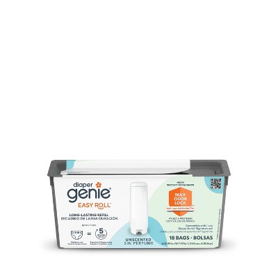 De Diaper Genie Jumbo Square Refill, met doorlopende film, kan tot 1080 luiers van pasgeborenen per vulling bevatten