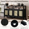 Lyngins Sideboard Buffet Cabinets with Handleless Push-to-Open Design,Bohemian Style Rattan Coffee Bar Cabinets,Credenzas for Kitchen,Entryway - 4 of 4