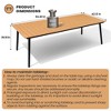 Crestlive Products Outdoor Dining Set Patio Dining Table Wooden-Like Top and Aluminum Frame Umbrella Hole - 2 of 4