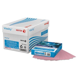 xerox Multipurpose Pastel Colored Paper, 20 lb Bond Weight, 8.5 x 11, Pink, 500/Ream - 1 of 1