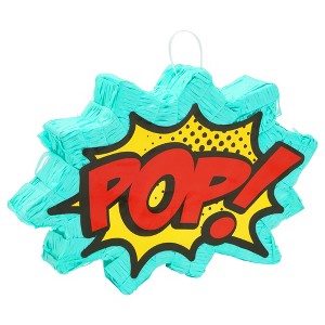 Juvale Comic Book Pop Pinata - Superhero-Themed Birthday Pinata for Boys, Comic Birthday Party Decoration (17x3x11.7 In) - 1 of 4