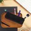Unique Bargains Solid Color Round Stationery Bags with Zipper for Teen Office - 2 of 4