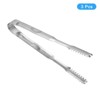 Unique Bargains Stainless Steel Kitchen Ice Appetizers Sugar Serving Tongs 3 Pcs - 3 of 4