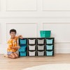 ECR4Kids Streamline 12 Cubby Tray Cabinet with Scoop Front Storage Bins, 3x4, Grey Wash - 4 of 4