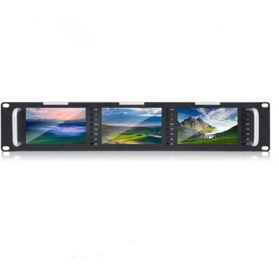 SEETEC Triple 5 Inch 2RU 800¡Á480 Broadcast LCD Rack Mount Monitor with 3G-SDI, HDMI, AV Input and Output T51
