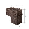 Villacera 14-Inch Wicker Stair Case Basket with Handles  Handmade Woven Seagrass in Brown - 3 of 4
