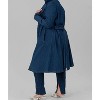 Women's WASHED DENIM TRENCH COAT - SKIES ARE BLUE - 3 of 4