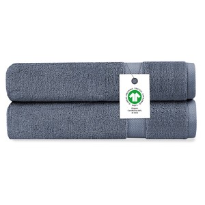 Delara 100% Organic Cotton Soft, Quick Dry & Ultra-Absorbent Hand Towel (Pack of 2) - 1 of 4