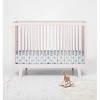 Bacati - Morocan Tiles Blue/Gray Muslin 100 percent Cotton Universal Baby US Standard Crib or Toddler Bed Fitted Sheet - 4 of 4